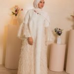 Cream and Gold Abaya