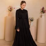 Black Layer Dress with Belt